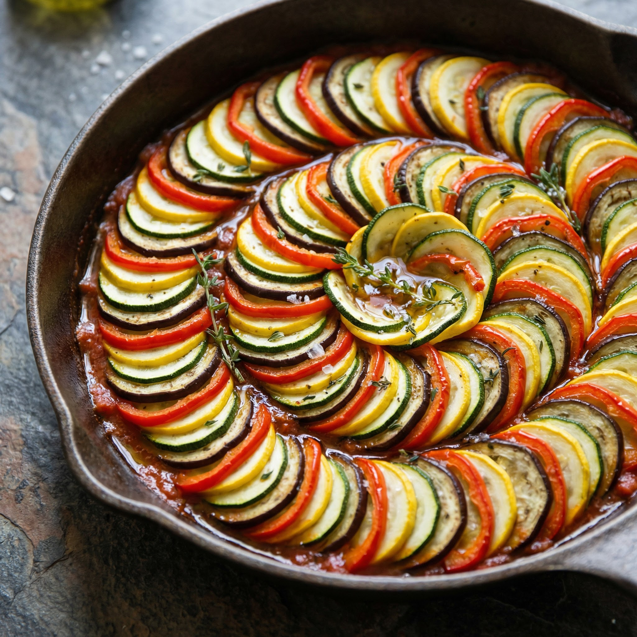 Stunning, Savory, and Full of Flavor: Layered Ratatouille Made Easy
