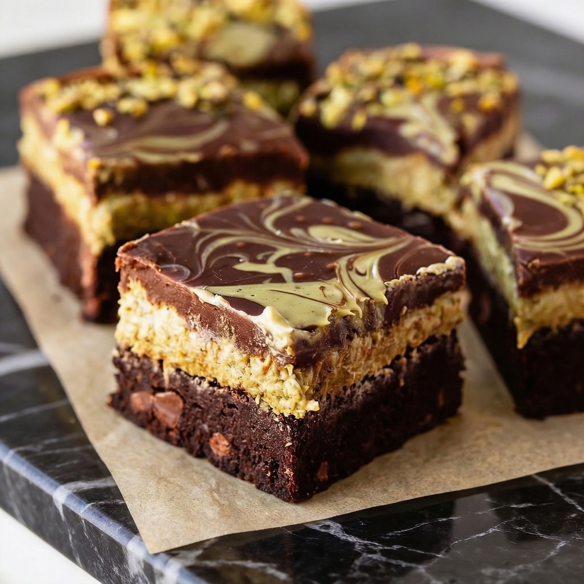 Viral Dubai Chocolate Brownies (Pistachio Kataifi Crunch!)