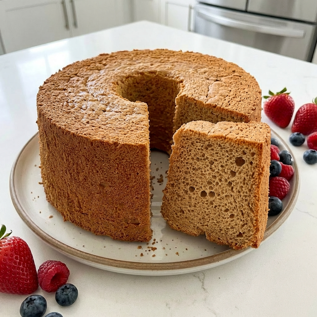 Chocolate Angel Food Cake: Light, Airy & Fat-Free Chocolate Dessert