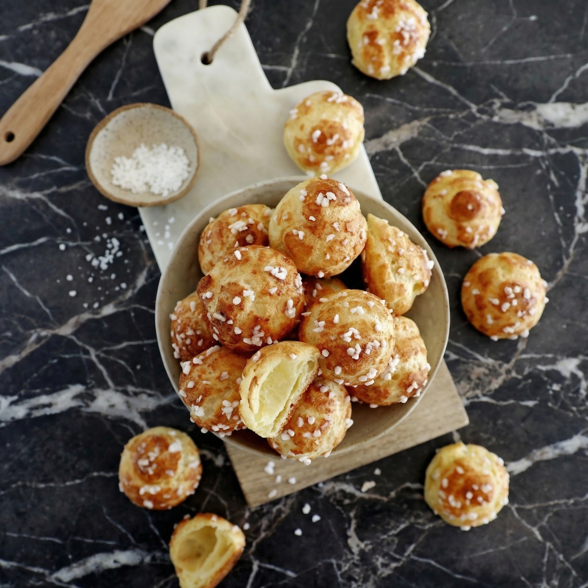 Chouquettes: French Cream Puffs with Pearl Sugar