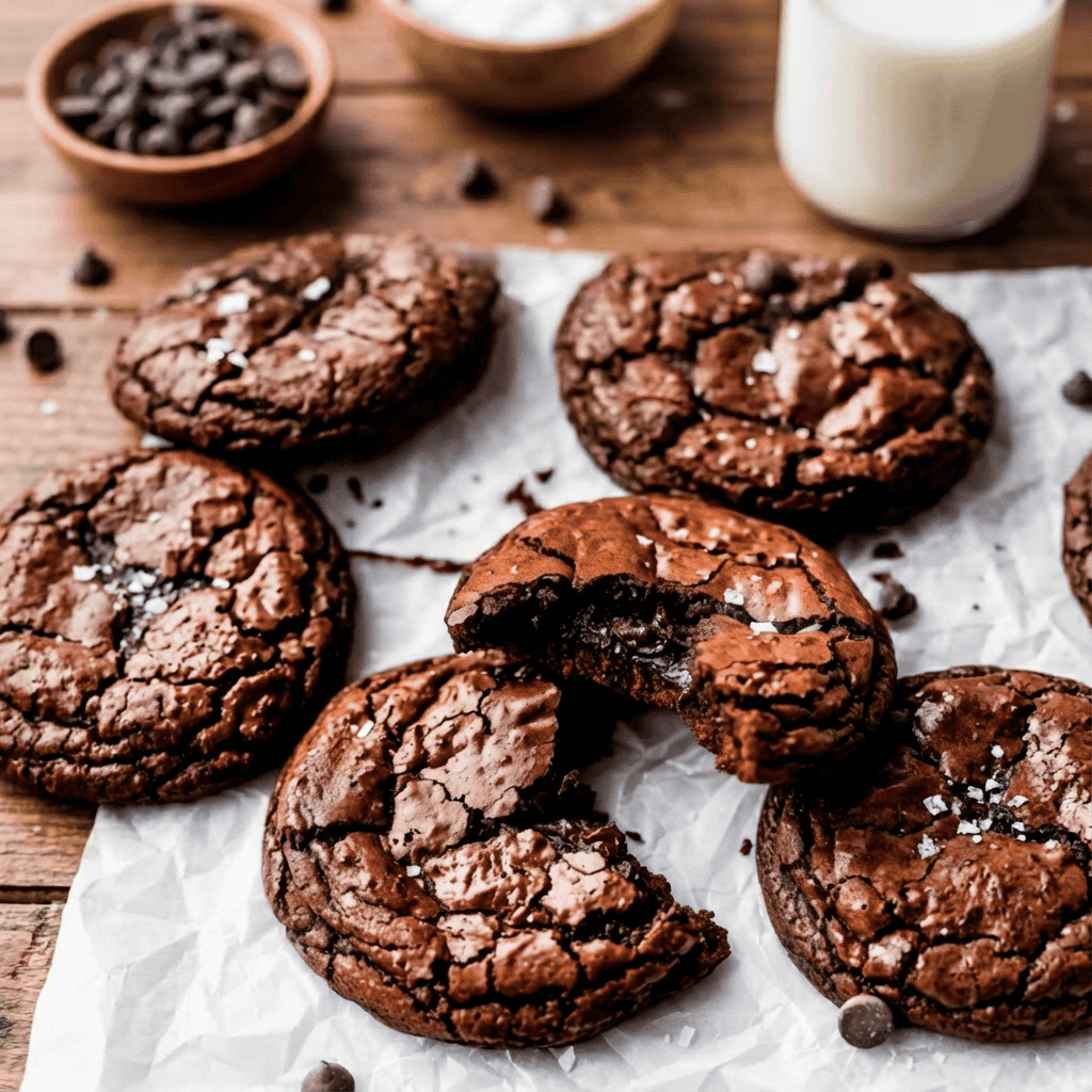 Fudgy Brownie Cookies (Crispy Edges, Gooey Centers)