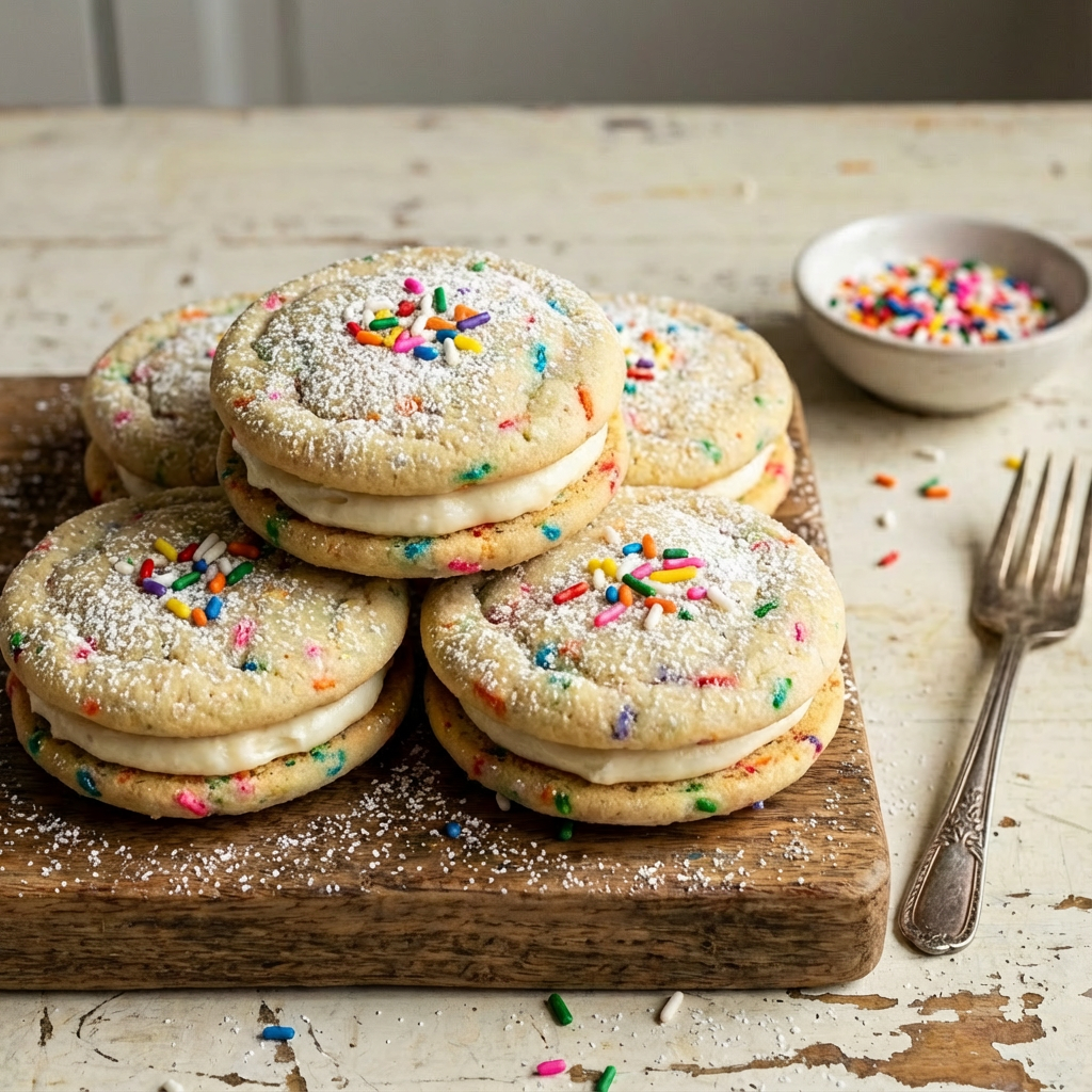 Funfetti Cheesecake Sandwich Cookies: A Burst of Joy in Every Bite