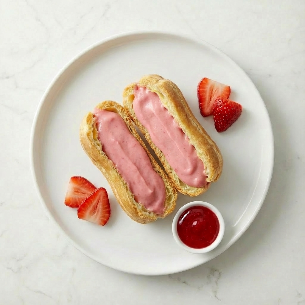 Fresh Strawberry Crème Éclairs: A French Classic with a Berry Twist