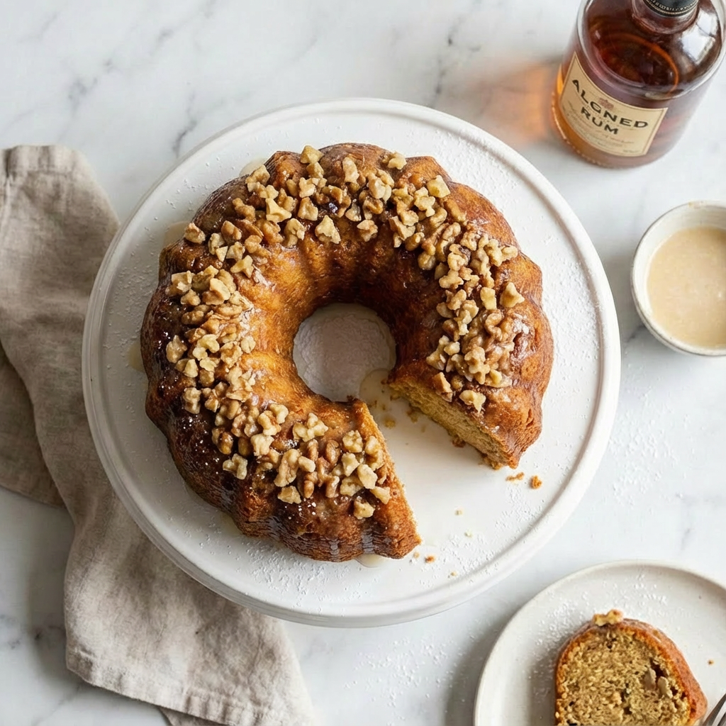Classic Rum Cake with Buttery Rum Glaze