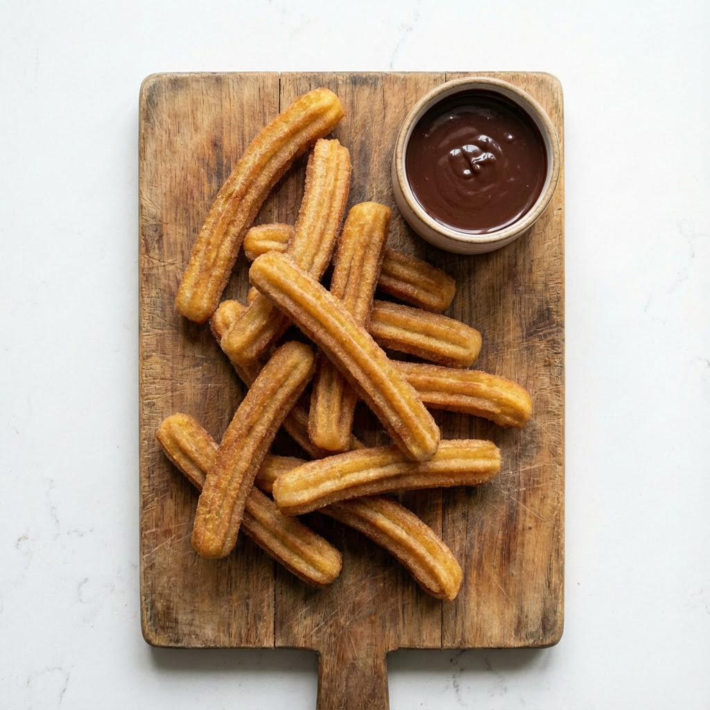 Classic Spanish Churros with Chocolate Dipping Sauce